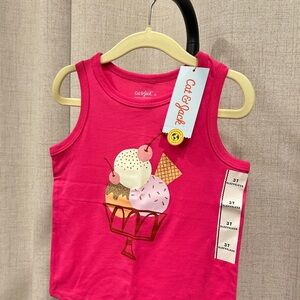 Cat & Jack Fuchsia Ice Cream Tank Top